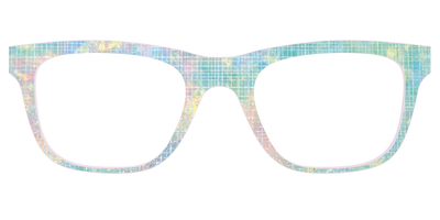 The Pastel Gradient with Holographic Hatching - Front Top Thumbnail - Pair Eyewear