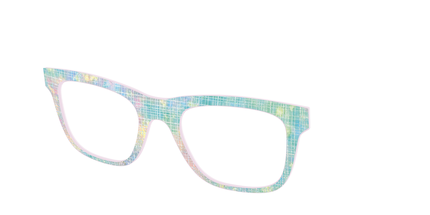 The Pastel Gradient with Holographic Hatching - Angle Top Image - Pair Eyewear
