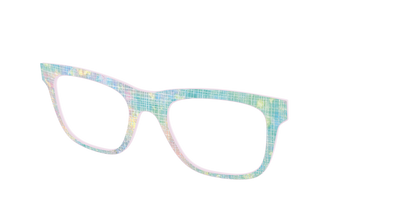 The Pastel Gradient with Holographic Hatching - Angle Top Thumbnail - Pair Eyewear