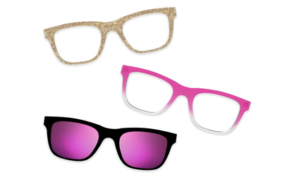 Pink Glitter Clear - Set - Product Thumbnail 9 - Pair Eyewear