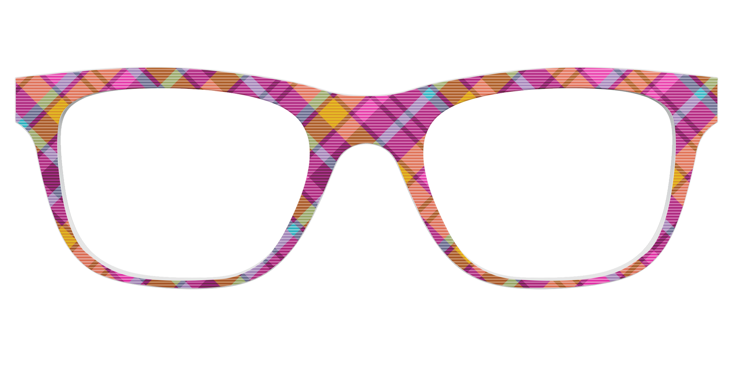 The Playful in Pink Plaid - Front Top Image - Pair Eyewear