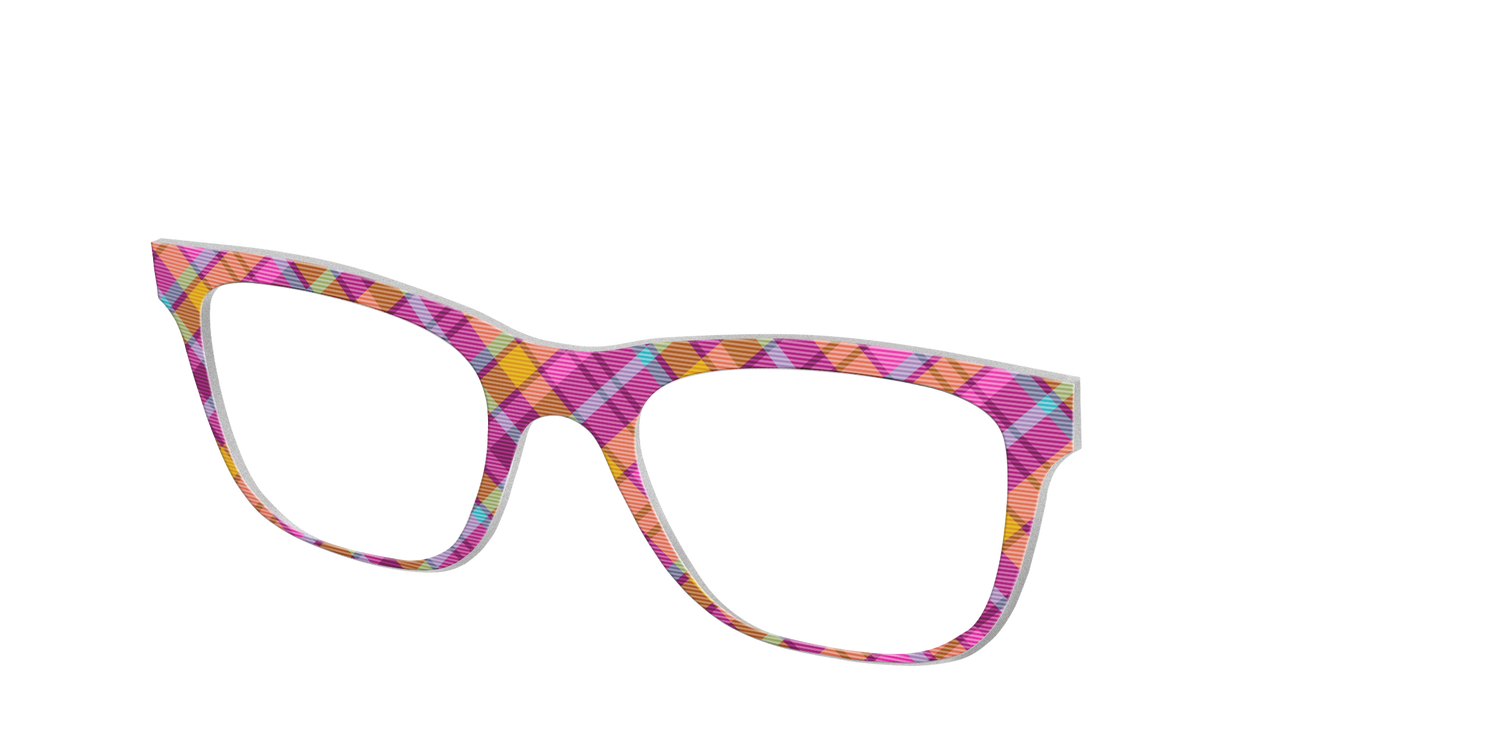 The Playful in Pink Plaid - Angle Top Image - Pair Eyewear