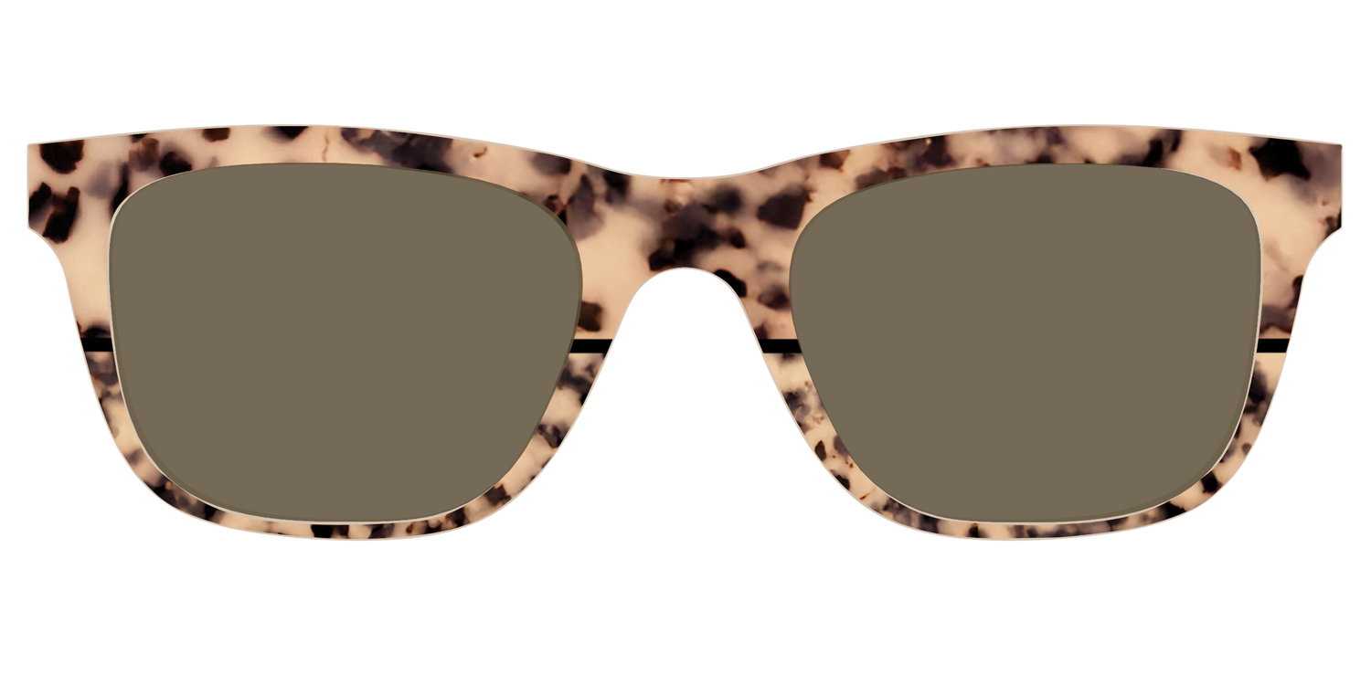 The Polarized Bisque Tortoise Split Sun Top - Front Top Image - Pair Eyewear