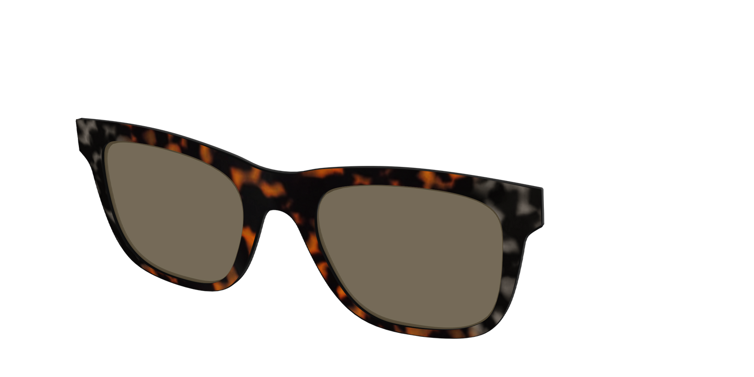 The Polarized Gray & Amber Tortoise Sun Top - Angle Top Image - Pair Eyewear