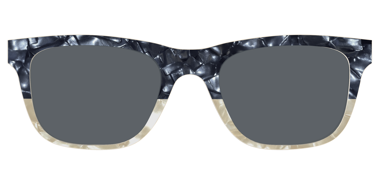 The Polarized Navy to Taupe Pearl Split Sun Top - Front Top Image - Pair Eyewear