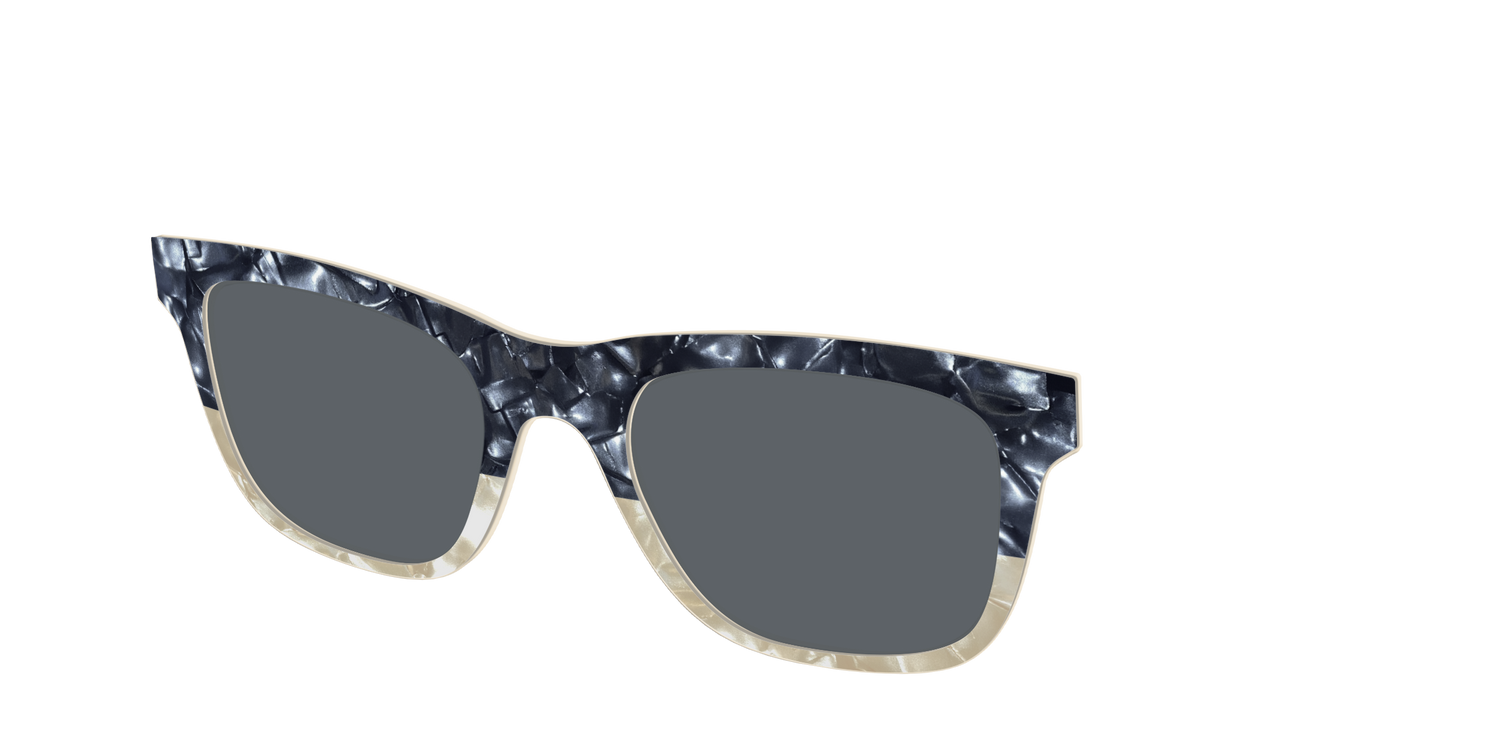The Polarized Navy to Taupe Pearl Split Sun Top - Angle Top Image - Pair Eyewear