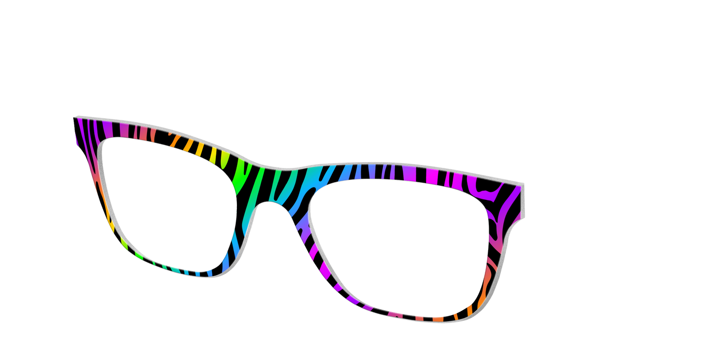 The Prismatic Zebra - Angle Top Image - Pair Eyewear