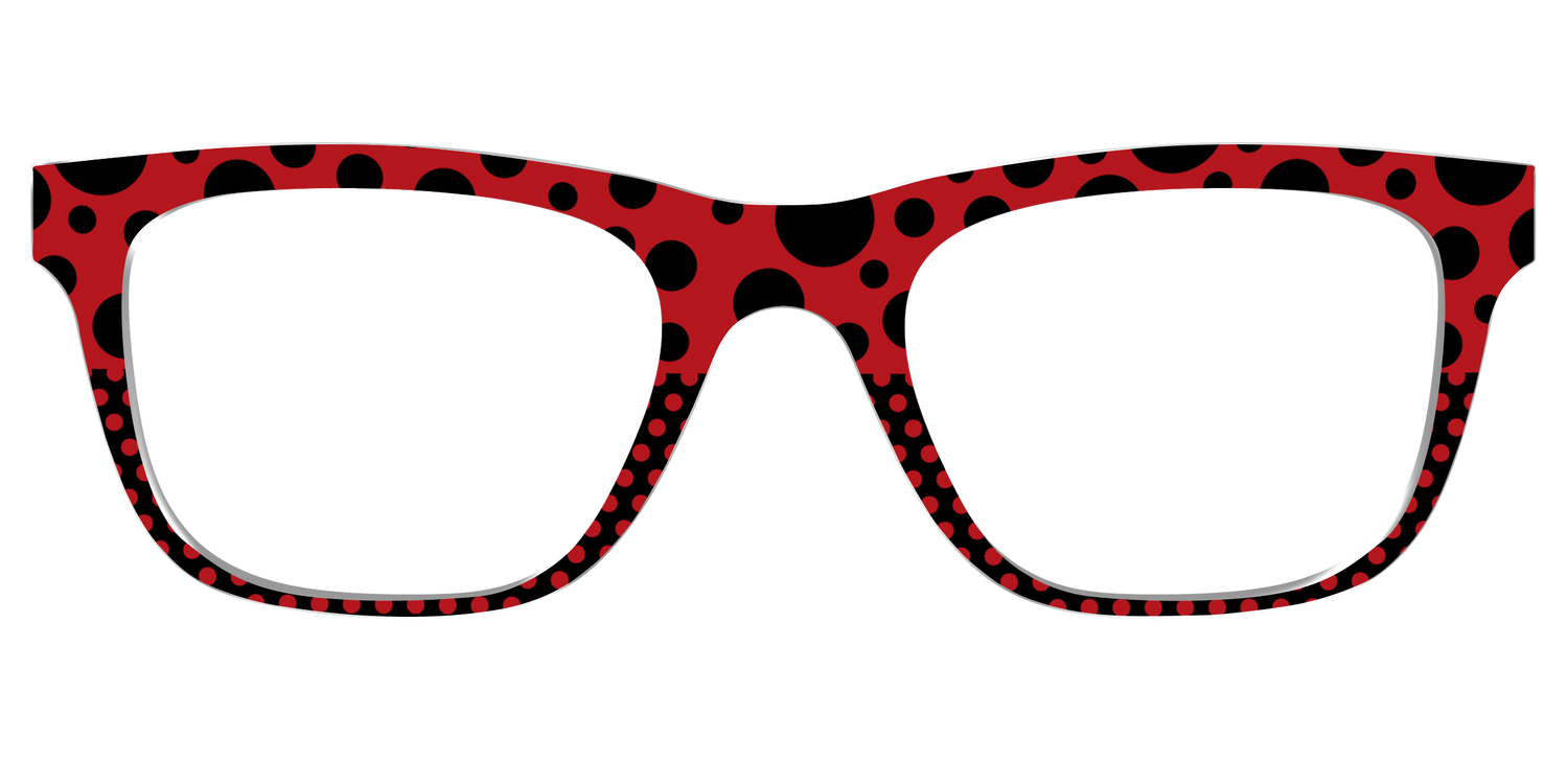 The Red Spotted Split - Front Top Image - Pair Eyewear