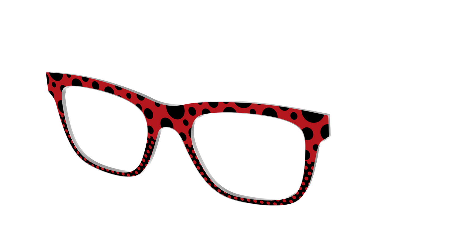 The Red Spotted Split - Angle Top Image - Pair Eyewear