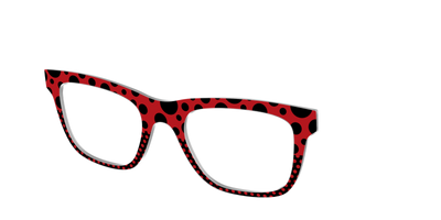 The Red Spotted Split - Angle Top Thumbnail - Pair Eyewear
