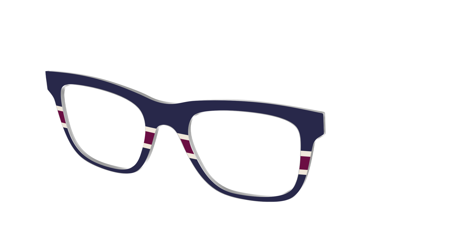 The Rugby Stripes - Angle Top Image - Pair Eyewear