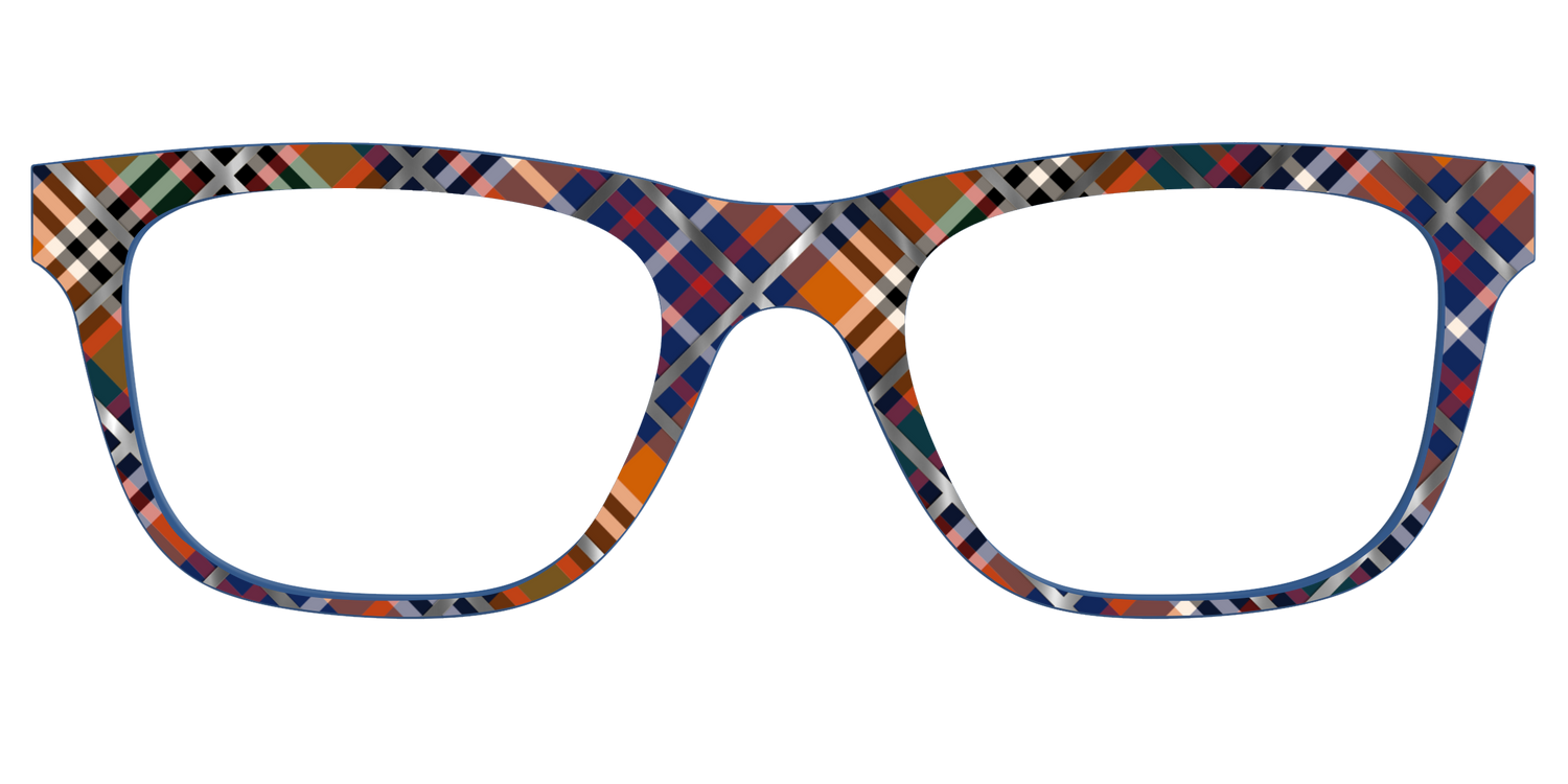The Scholastic Plaid with Foil - Front Top Image - Pair Eyewear