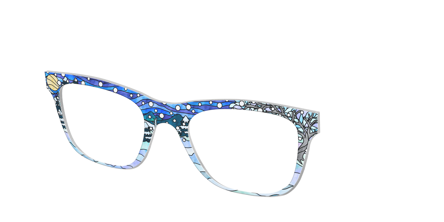 The Snowscape Stained Glass - Angle Top Image - Pair Eyewear