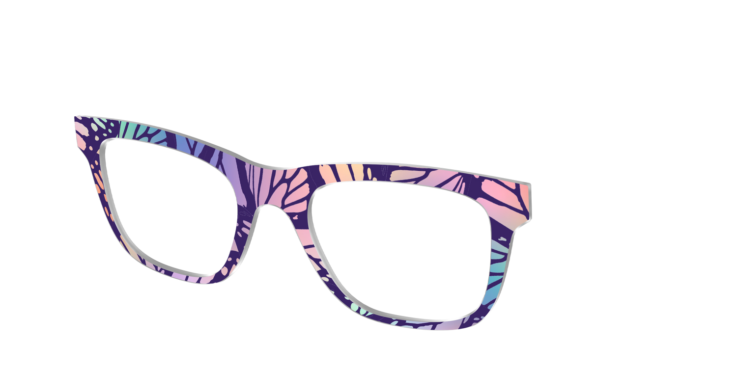 The Sorbet Wings Mosaic - Angle Top Image - Pair Eyewear