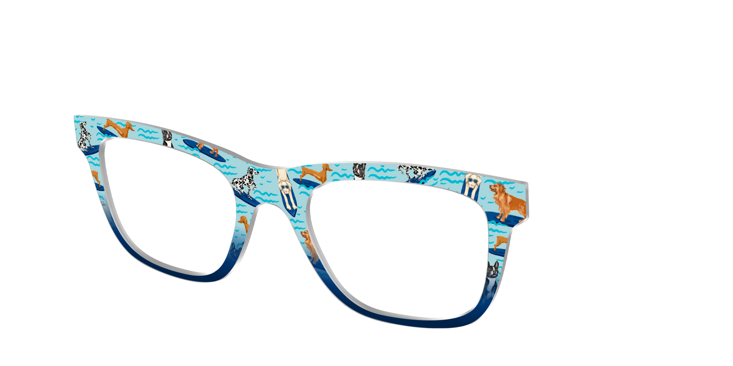 The Surf's Up Pups - Angle Top Image - Pair Eyewear