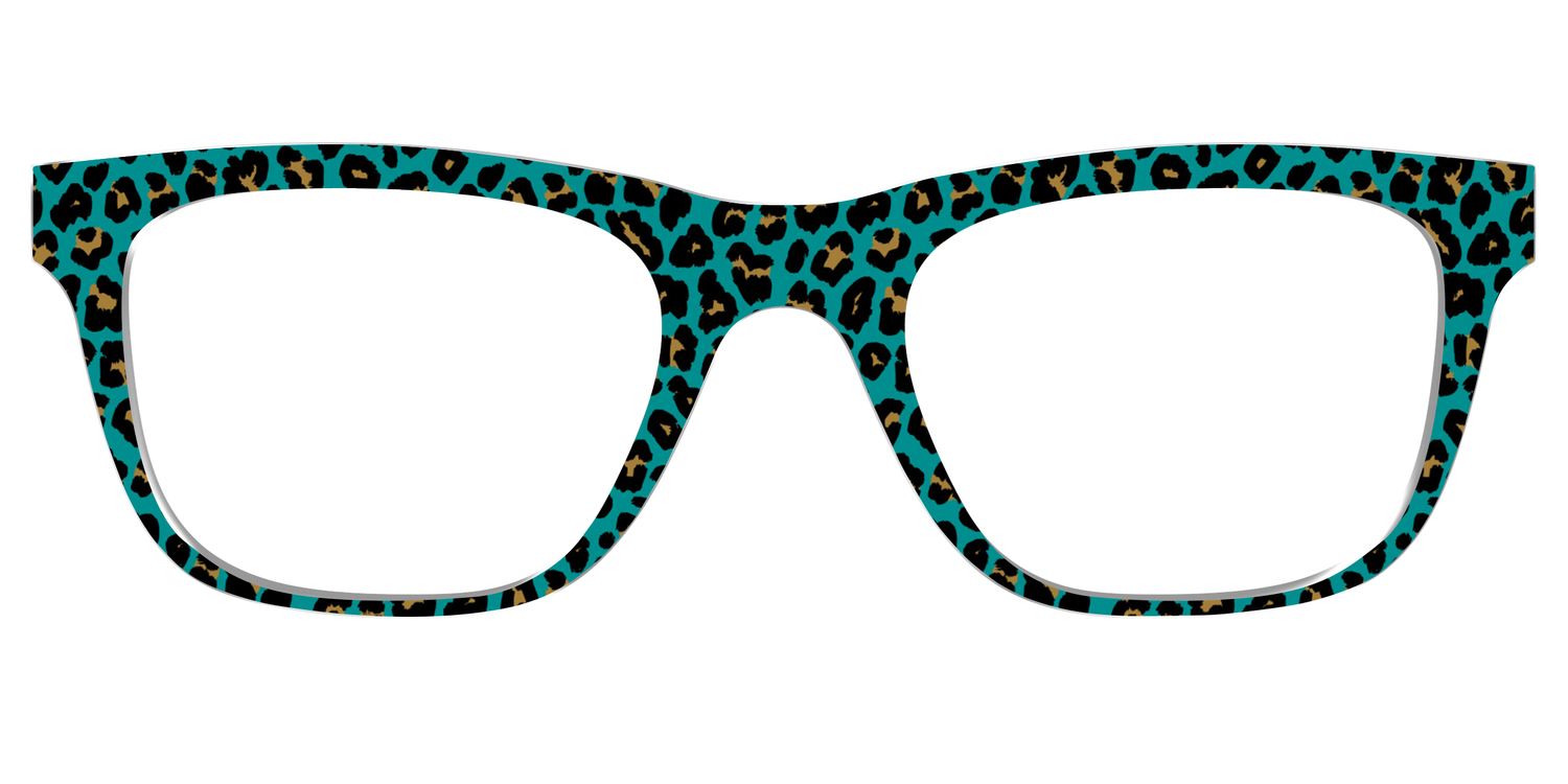 The Teal Leopard - Front Top Image - Pair Eyewear