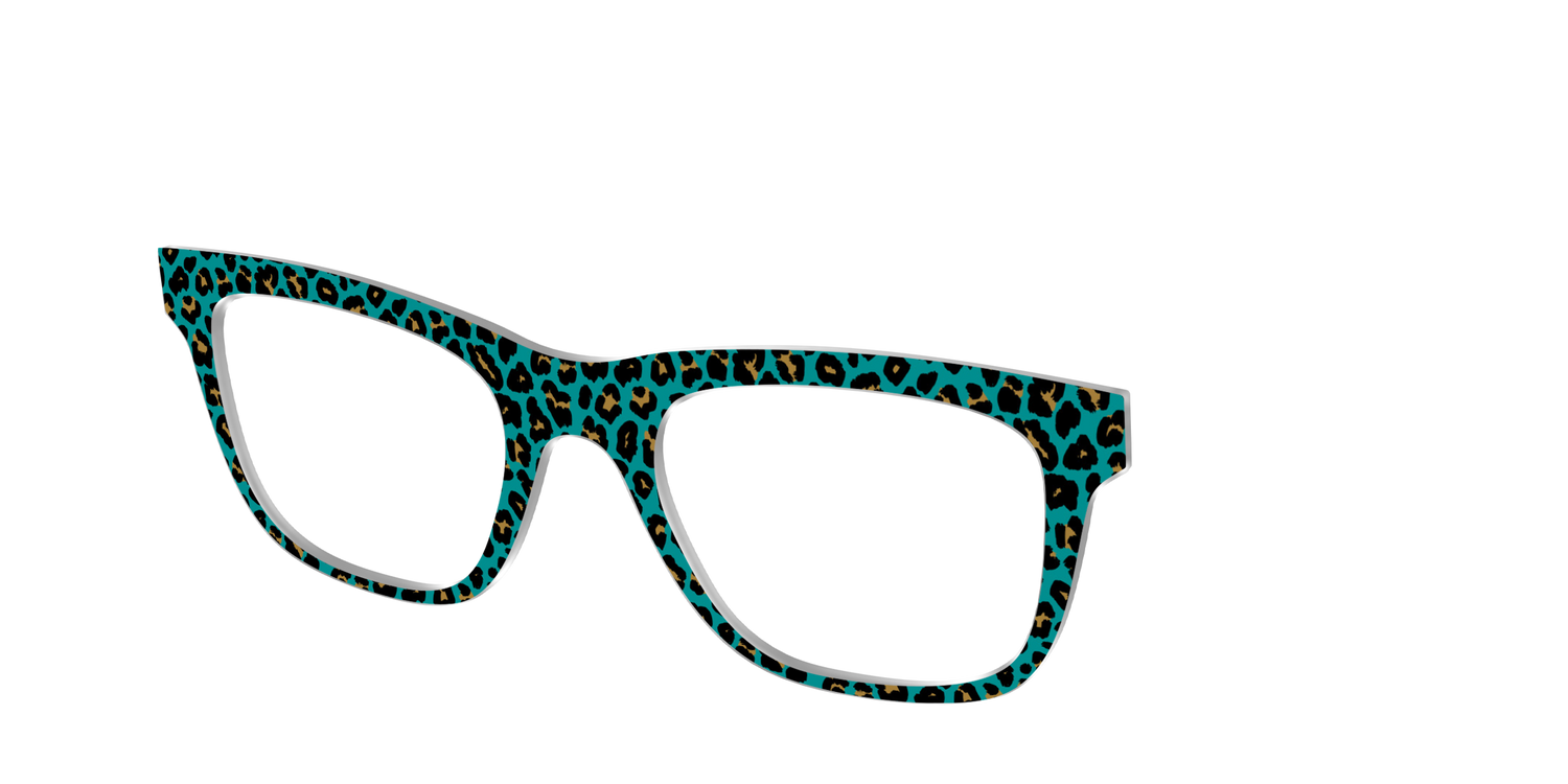 The Teal Leopard - Angle Top Image - Pair Eyewear