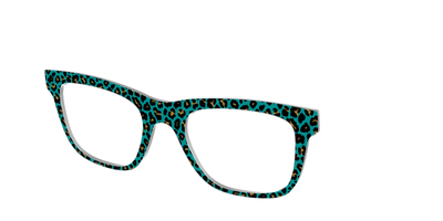 The Teal Leopard - Angle Top Thumbnail - Pair Eyewear