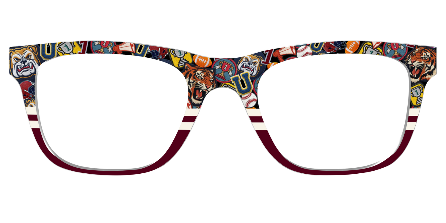 The Varsity Patches Split - Front Top Image - Pair Eyewear