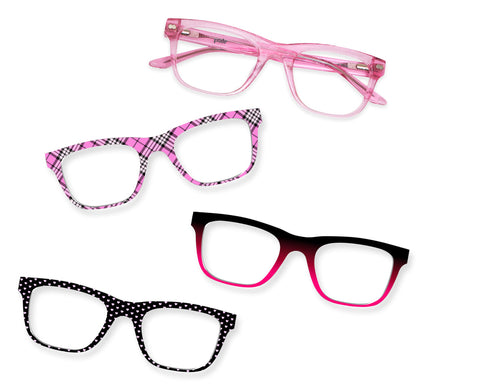 The Jessie - Pink Glitter Clear - Pair Eyewear
