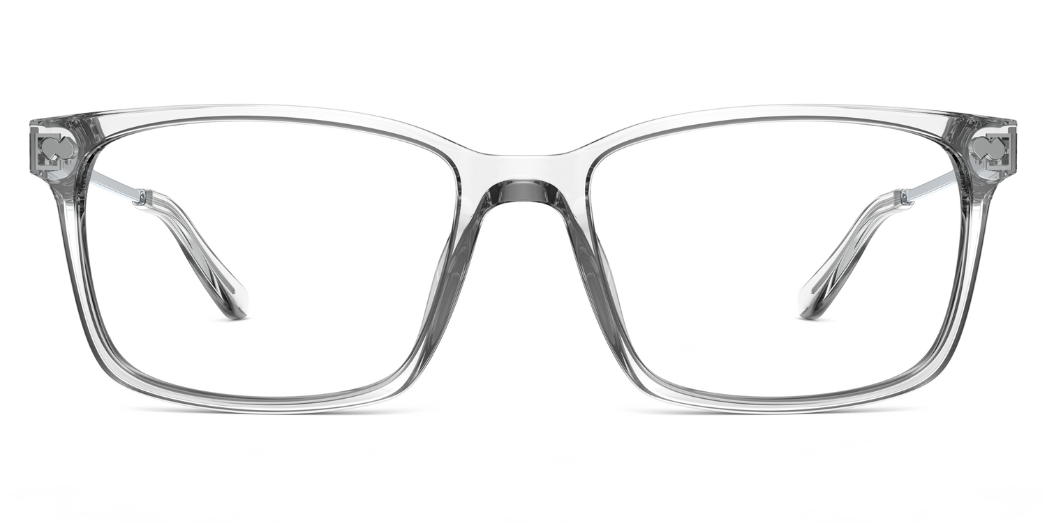 The Kirby - Crystal Clear Acetate Silver Metal - Carousel11 - Pair Eyewear