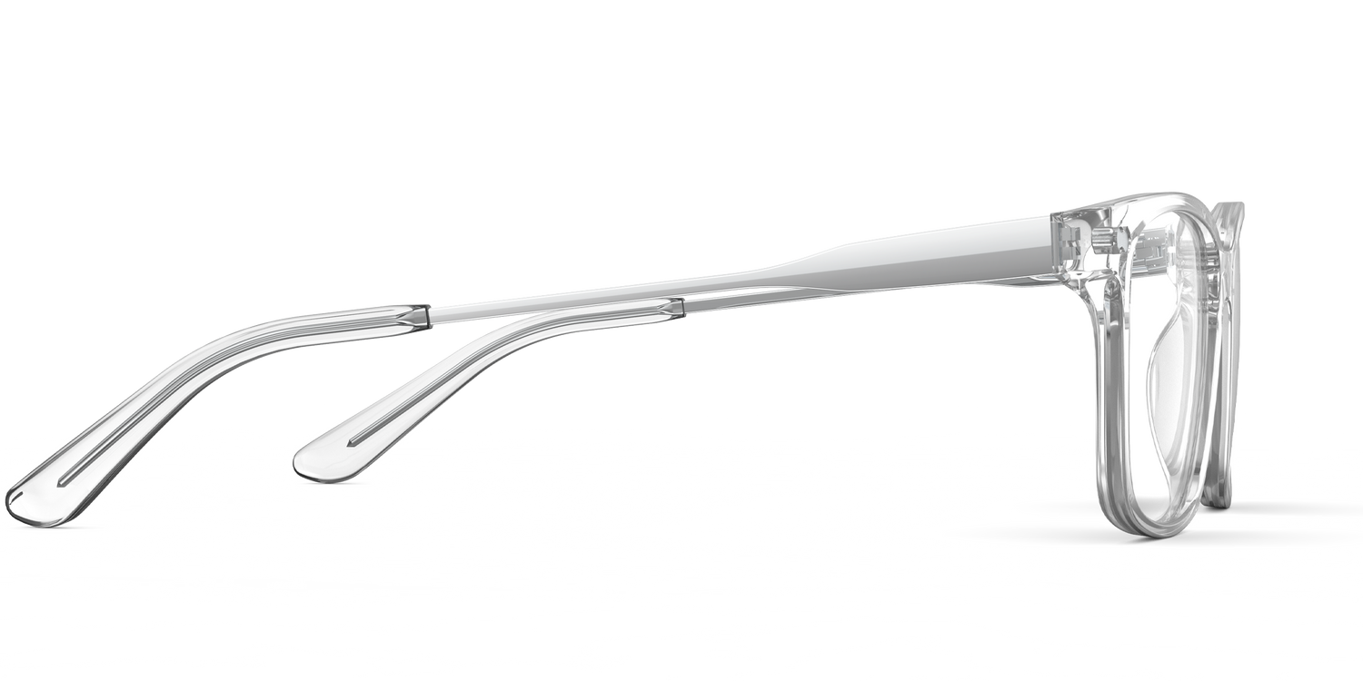 The Kirby - Crystal Clear Acetate Silver Metal - Carousel13 - Pair Eyewear