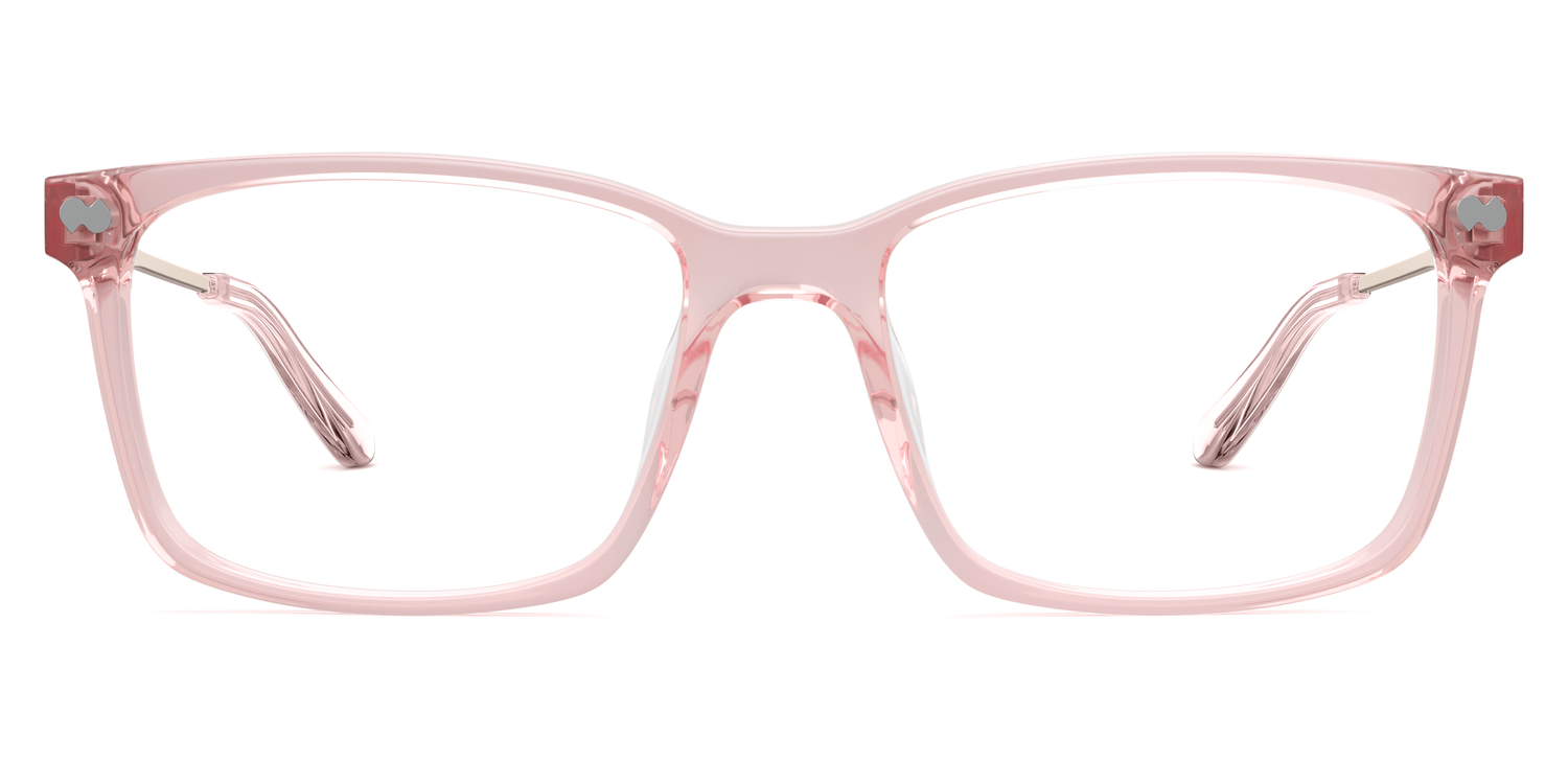 The Kirby - Pink Clear Acetate Rose Gold Metal - Carousel2 - Pair Eyewear