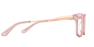 The Kirby - Pink Clear Acetate Rose Gold Metal - Thumbnail3 - Pair Eyewear