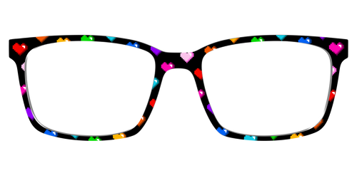 The 8-Bit Rainbow Hearts - Kirby Top - Pair Eyewear