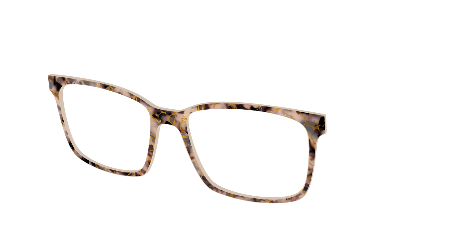 The Almond Tortoise with Gold Streaks - Angle Top Image - Pair Eyewear