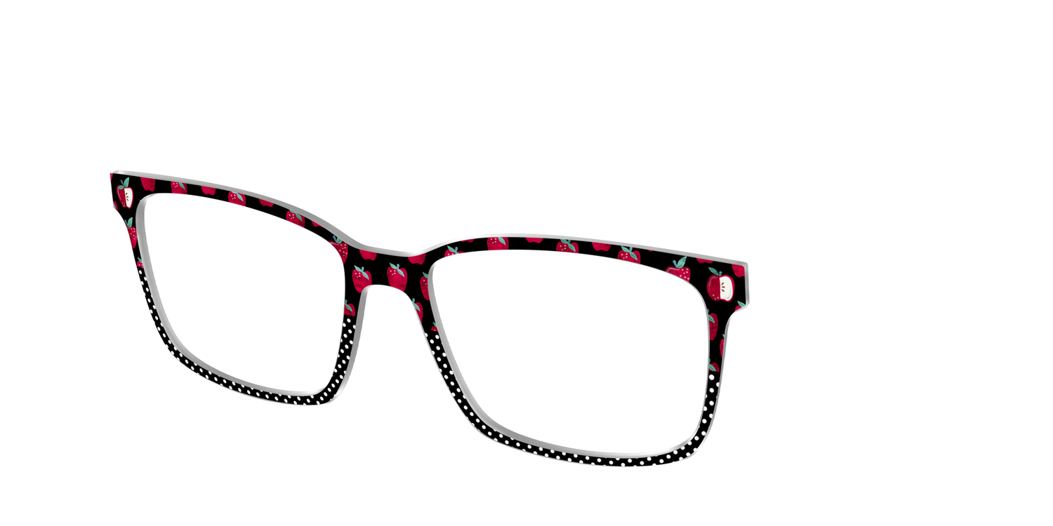The Apple Polka Dot Split - Angle Top Image - Pair Eyewear