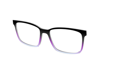 The Black to Pale Periwinkle Gradient - Angle Top Thumbnail - Pair Eyewear
