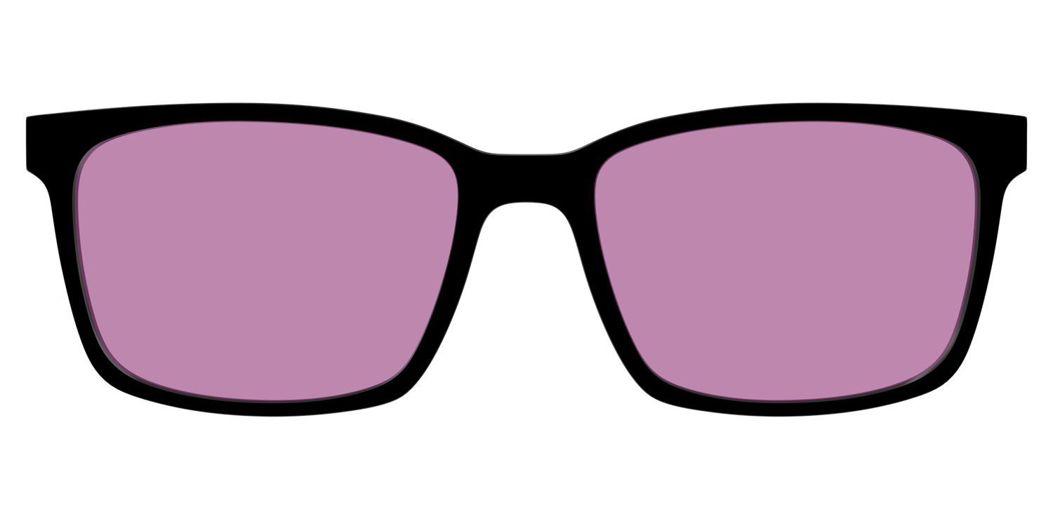 The Black with Pink Racquet Sport Lens - Lifestyle Kirby Top Image - Pair Eyewear