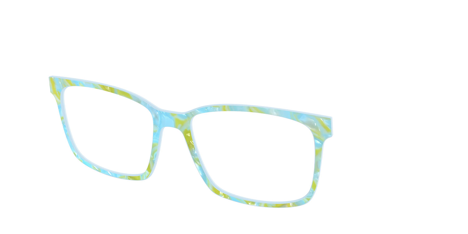 The Blue Lemonade Pearl Marble - Angle Top Image - Pair Eyewear