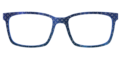 The Blue Shimmer with Silver Foil Anchors - Front Top Thumbnail - Pair Eyewear