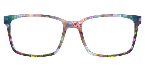 The Kirby - Teal Pearlized Gradient Acetate Silver Metal