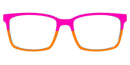 The Cerise and Tangerine Split - Kirby Top - Pair Eyewear