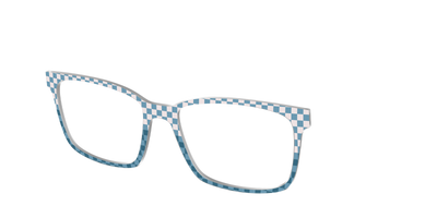 The Cerulean Check Split - Angle Top Thumbnail - Pair Eyewear