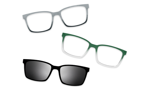 Crystal Clear Silver Metal - Set - Kirby Top - Pair Eyewear