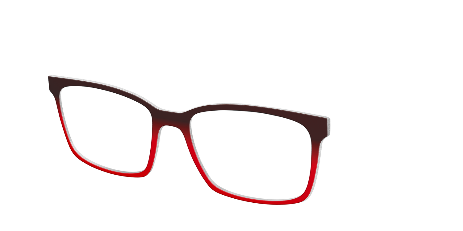 The Currant to Scarlet Red Gradient - Angle Top Image - Pair Eyewear