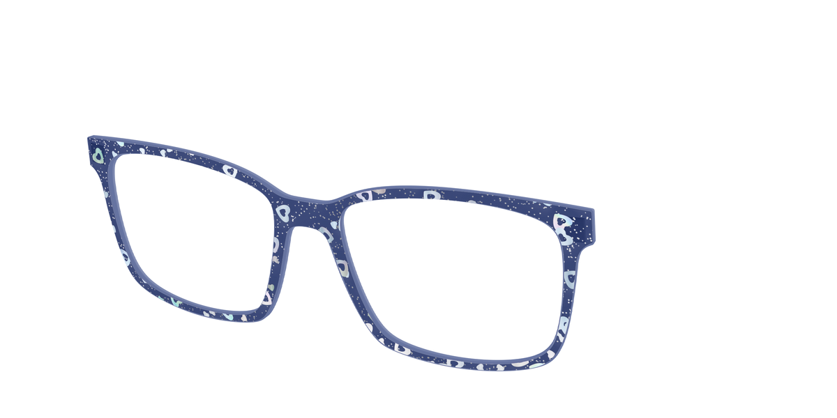 The Denim Heart Glitter Crystal - Angle Top Image - Pair Eyewear