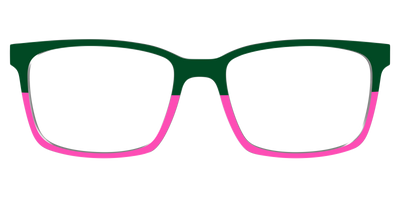 The Emerald and Flamingo Split - Front Top Thumbnail - Pair Eyewear