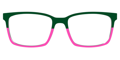 The Emerald and Flamingo Split - Kirby Top - Pair Eyewear