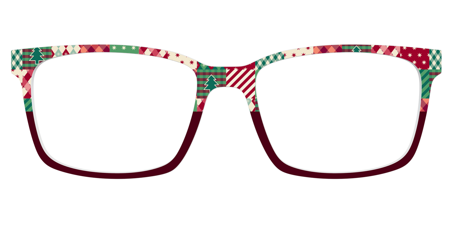 The Festive Patchwork Split - Lifestyle Kirby Top Image - Pair Eyewear
