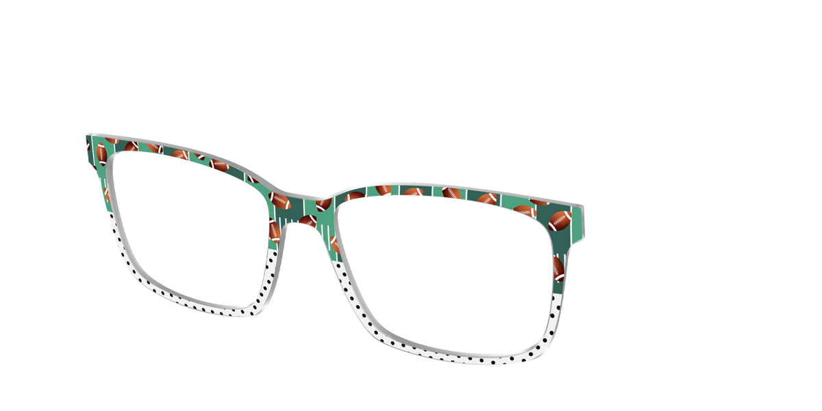 The Fifty Yard Line Polka Dot Split - Angle Top Image - Pair Eyewear