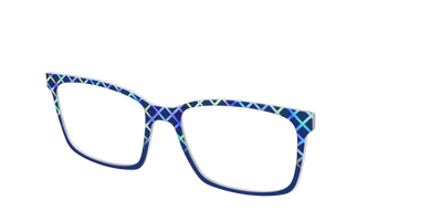 The Frozen Gradient Plaid - Angle Top Thumbnail - Pair Eyewear