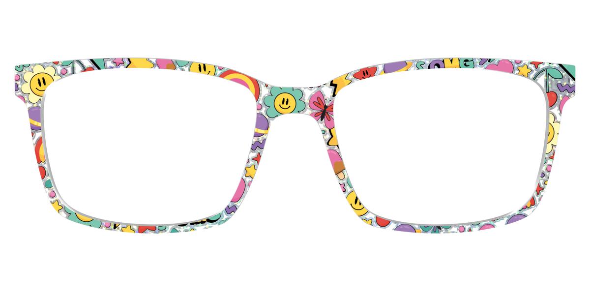 The Funky Foil Stickers - Lifestyle Kirby Top Image - Pair Eyewear