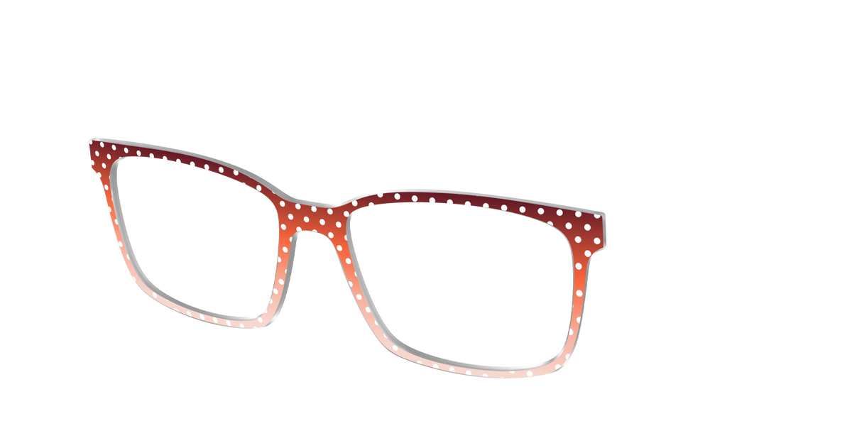 The Maroon to Blush Gradient Polka Dot - Angle Top Image - Pair Eyewear
