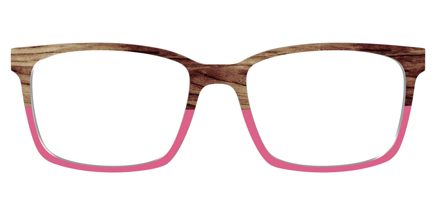 The Melon Pink Wood Split - Lifestyle Kirby Top Image - Pair Eyewear