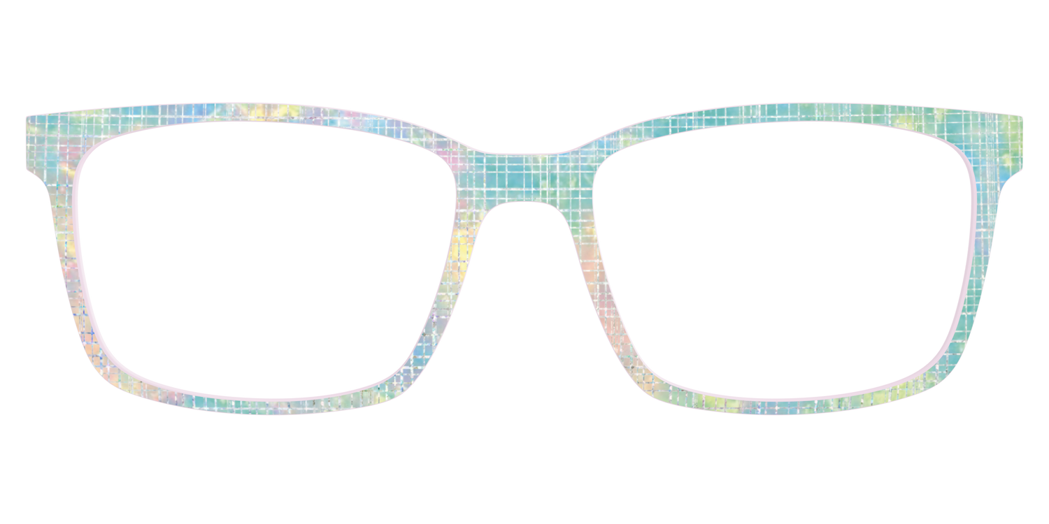 The Pastel Gradient with Holographic Hatching - Lifestyle Kirby Top Image - Pair Eyewear